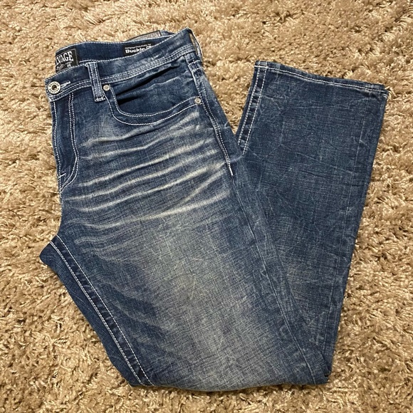 ❌SOLD❌Buckle Salvage Mayhem Straight regular fit mens jeans 36R - Picture 3 of 16